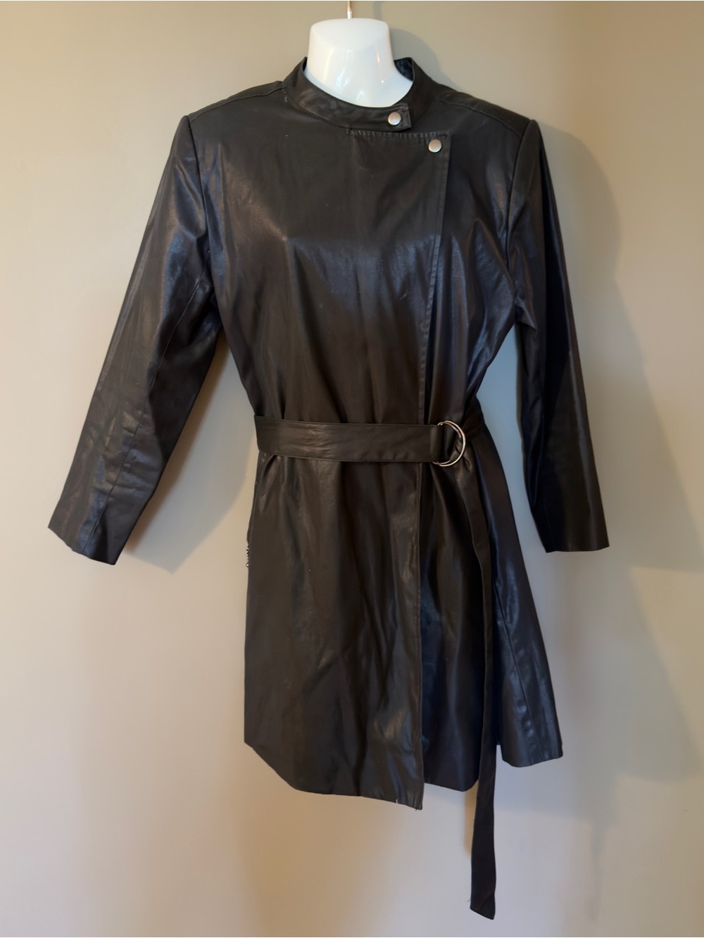 McQ Alexander McQueen for Target Black Trench Coat Size L